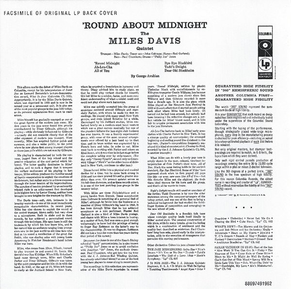 Miles Davis - 'Round About Midnight | Columbia (88697491962) - main
