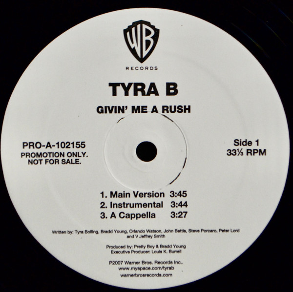 Tyra B - Givin' Me A Rush | Warner Bros. Records (PRO-A-102155) - main