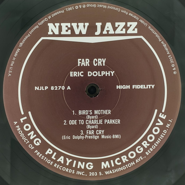 Eric Dolphy With Booker Little - Far Cry | New Jazz (NJ 8270) - 3