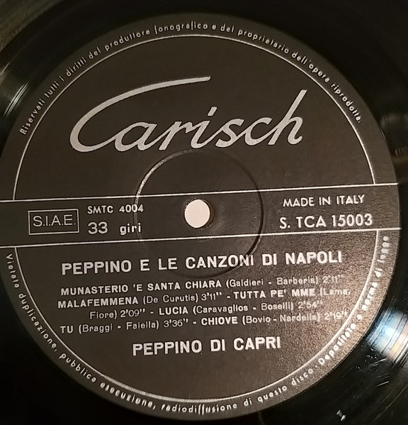 Peppino Di Capri - Peppino E Le Canzoni Di Napoli | Carisch (S.TCA 15003) - 3 Peppino Di Capri - Peppino E Le Canzoni Di Napoli | Carisch (S.TCA 15003) - 3