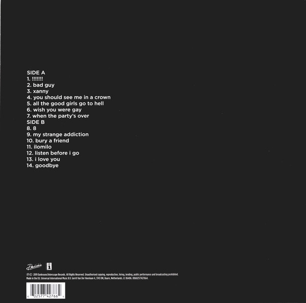 Billie Eilish - When We All Fall Asleep, Where Do We Go? | Darkroom (00602577427664) - main Billie Eilish - When We All Fall Asleep, Where Do We Go? | Darkroom (00602577427664) - main