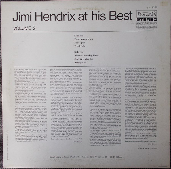 Jimi Hendrix - Jimi Hendrix At His Best (Volume 2) | Joker (SM 3272)