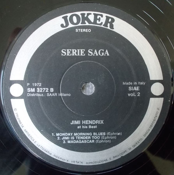Jimi Hendrix - Jimi Hendrix At His Best (Volume 2) | Joker (SM 3272) - 3 Jimi Hendrix - Jimi Hendrix At His Best (Volume 2) | Joker (SM 3272) - 3