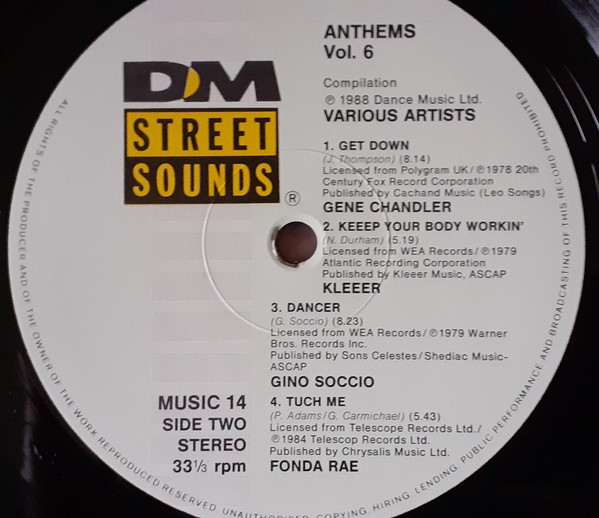 Various - Anthems Volume 6 | Street Sounds (MUSIC 14) - 4