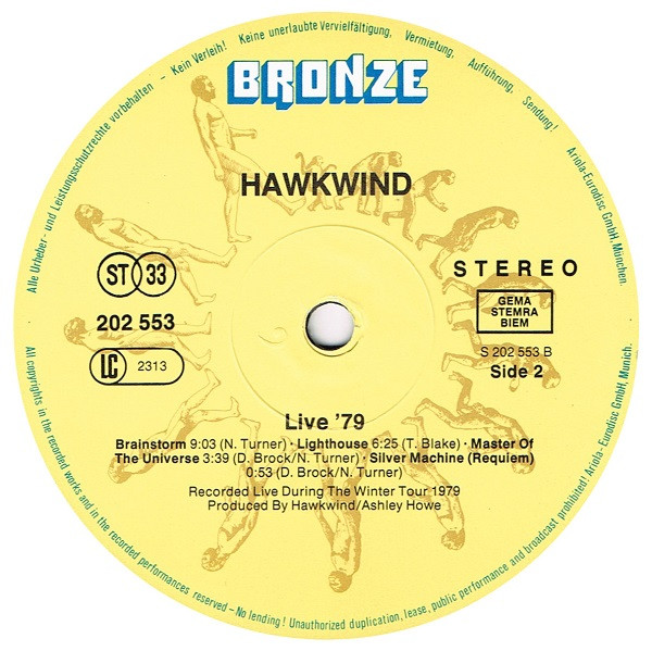 Hawkwind - Live Seventy Nine | Bronze (202 553) - 4