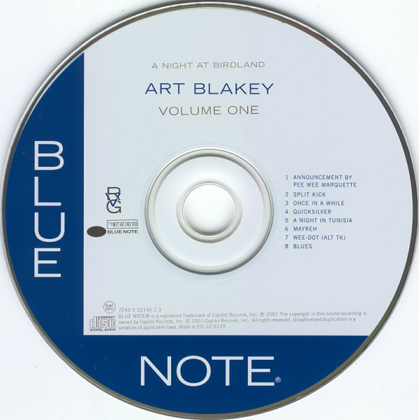 Art Blakey Quintet - A Night At Birdland, Volume One | Blue Note (7243 5 32146 2 3) - 2