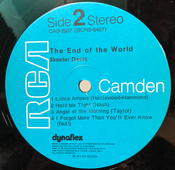 Skeeter Davis - The End Of The World | RCA Camden (CAS-2607) - 4 Skeeter Davis - The End Of The World | RCA Camden (CAS-2607) - 4