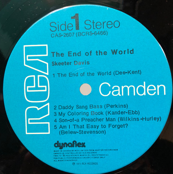 Skeeter Davis - The End Of The World | RCA Camden (CAS-2607) - 3 Skeeter Davis - The End Of The World | RCA Camden (CAS-2607) - 3