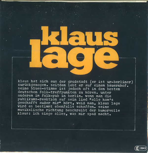 Klaus Lage - Alle Ham's Geschafft Außer Mir | Der Andere Song (15 527 AT) - 2