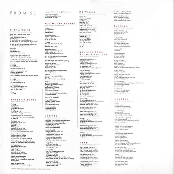 Sade - Promise | Epic (EPC 86318) - main Sade - Promise | Epic (EPC 86318) - main
