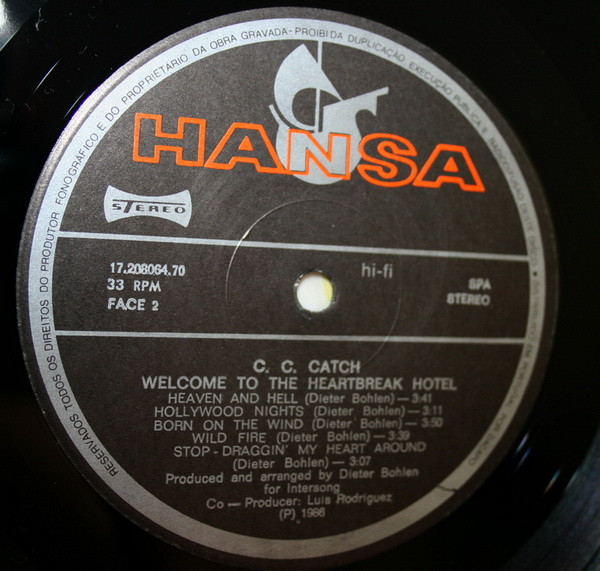 C.C. Catch - Welcome To The Heartbreak Hotel | Hansa (17.208064.70) - 3