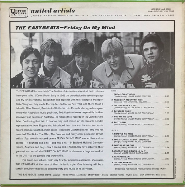The Easybeats - Friday On My Mind | United Artists Records (UAL 3588) - 2 The Easybeats - Friday On My Mind | United Artists Records (UAL 3588) - 2