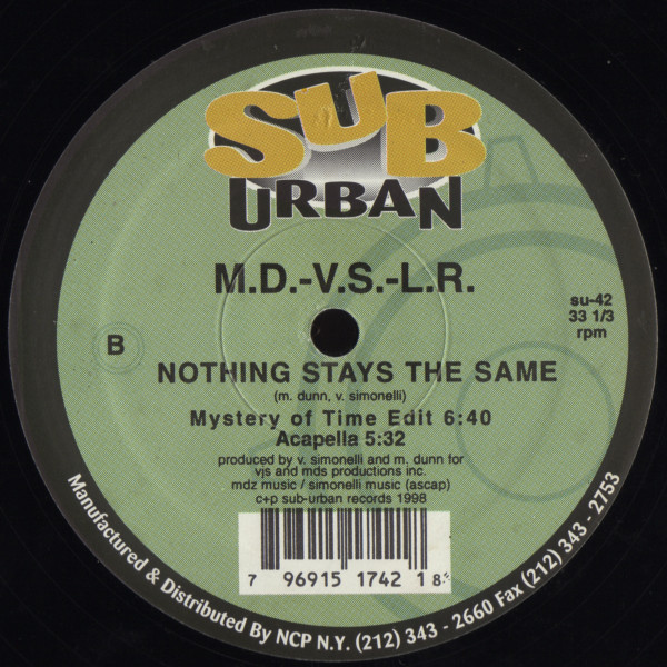 Mike Dunn - Victor Simonelli - Luis Radio - Nothing Stays The Same | Sub-Urban (SU-42) - main