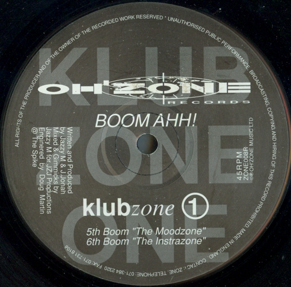 Klubzone 1 - Boom Ahh! (Remixes) | Oh'Zone Records (ZONE008R) - 4