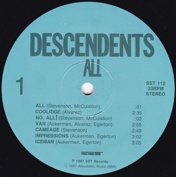 Descendents - All | SST Records (SST 112) - 3 Descendents - All | SST Records (SST 112) - 3