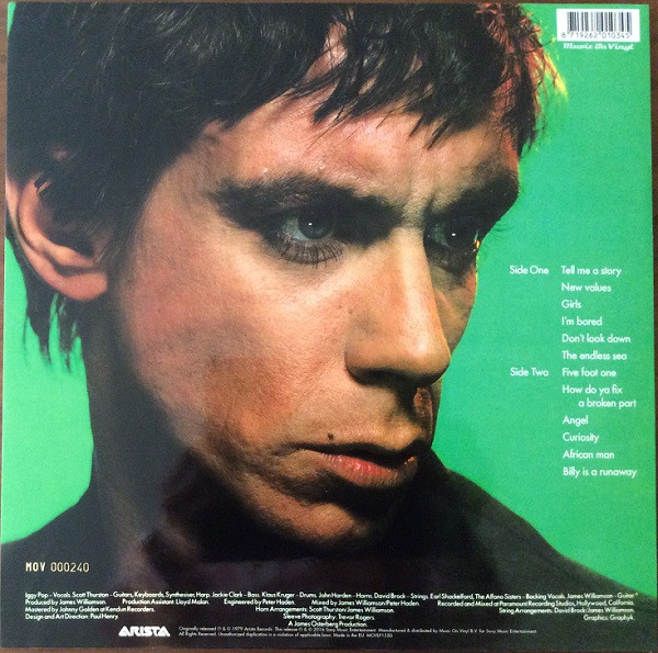 Iggy Pop - New Values (Limited Numbered Édition - Green Vinyl) [Vinyl] | Music On Vinyl (MOVLP1550) - 2