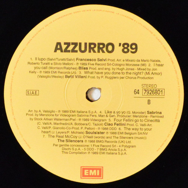 Various - Azzurro '89 | EMI (64 7926801) - 4 Various - Azzurro '89 | EMI (64 7926801) - 4