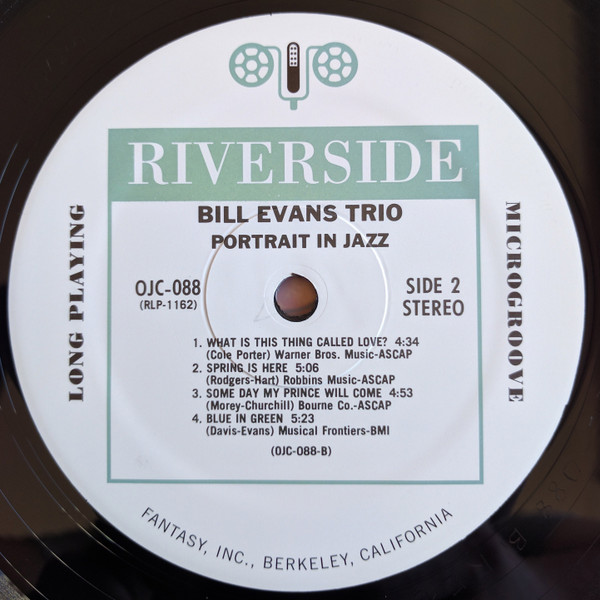 The Bill Evans Trio - Portrait In Jazz | Original Jazz Classics (OJC-088) - 4 The Bill Evans Trio - Portrait In Jazz | Original Jazz Classics (OJC-088) - 4