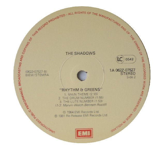 The Shadows - The Cliff Richard - The Shadows E.P. Collection Vol 11: Rhythm & Greens | EMI (K 062 Z 07527) - 4