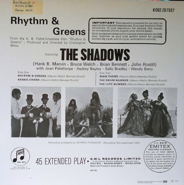 The Shadows - The Cliff Richard - The Shadows E.P. Collection Vol 11: Rhythm & Greens | EMI (K 062 Z 07527) - 2