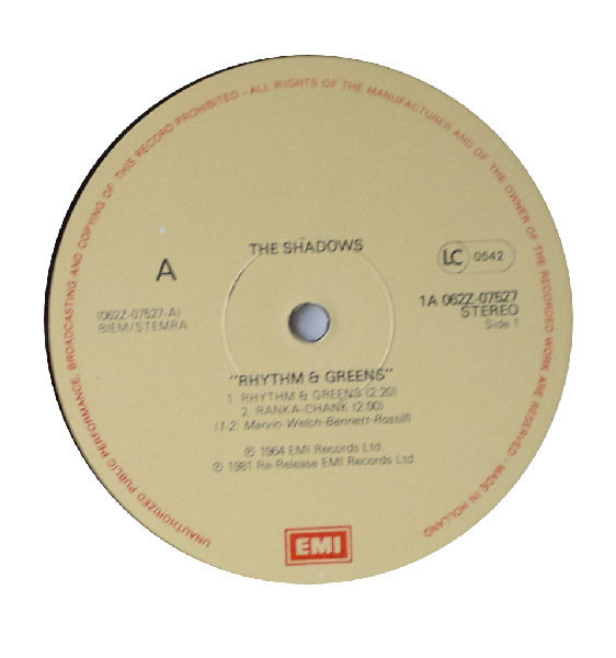 The Shadows - The Cliff Richard - The Shadows E.P. Collection Vol 11: Rhythm & Greens | EMI (K 062 Z 07527) - 3