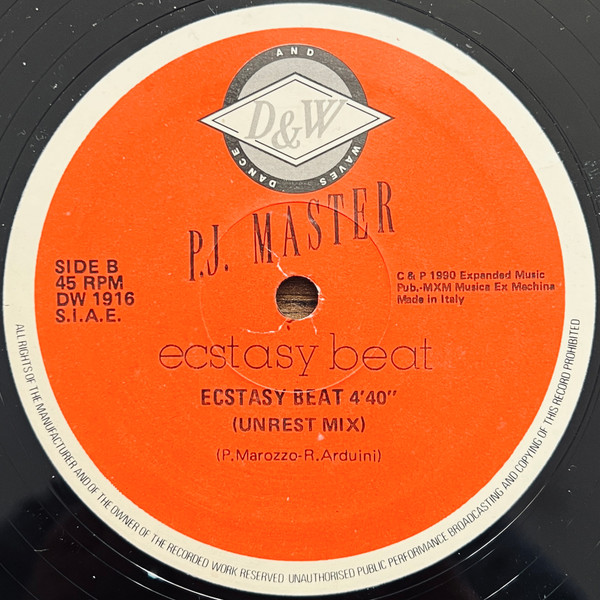 P.J. Master - Ecstasy Beat | Dance And Waves (DW 1916) - 2 P.J. Master - Ecstasy Beat | Dance And Waves (DW 1916) - 2