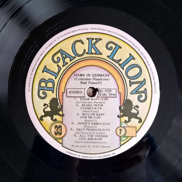 Coleman Hawkins & Bud Powell - Hawk In Germany | Black Lion Records (BL-159) - 3 Coleman Hawkins & Bud Powell - Hawk In Germany | Black Lion Records (BL-159) - 3