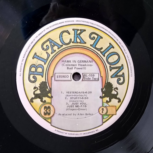 Coleman Hawkins & Bud Powell - Hawk In Germany | Black Lion Records (BL-159) - 4 Coleman Hawkins & Bud Powell - Hawk In Germany | Black Lion Records (BL-159) - 4