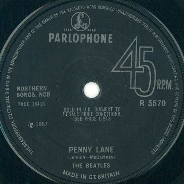 The Beatles - Strawberry Fields Forever / Penny Lane | Parlophone (R 5570) - 4 The Beatles - Strawberry Fields Forever / Penny Lane | Parlophone (R 5570) - 4