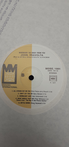 John Travolta - Whenever I'm Away From You | Midsong International (MDSE 1501) - 4 John Travolta - Whenever I'm Away From You | Midsong International (MDSE 1501) - 4