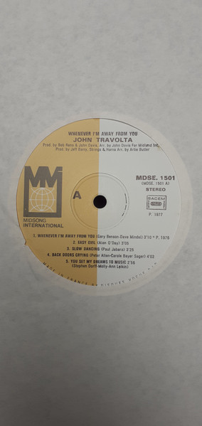 John Travolta - Whenever I'm Away From You | Midsong International (MDSE 1501) - 3 John Travolta - Whenever I'm Away From You | Midsong International (MDSE 1501) - 3