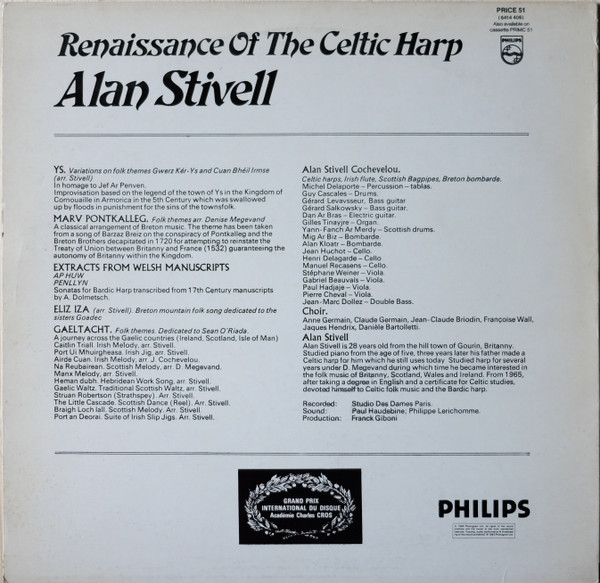 Alan Stivell - Renaissance Of The Celtic Harp | Philips (PRICE 51)