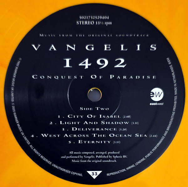 Vangelis - 1492 - Conquest Of Paradise (Music From The Original Soundtrack) | EastWest (5021732529404) - 4 Vangelis - 1492 - Conquest Of Paradise (Music From The Original Soundtrack) | EastWest (5021732529404) - 4