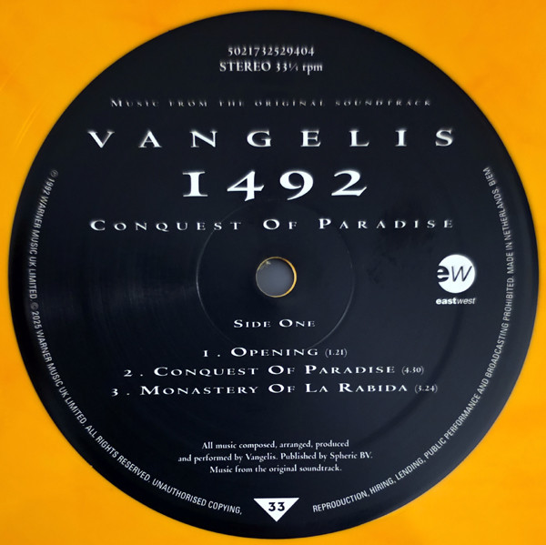 Vangelis - 1492 - Conquest Of Paradise (Music From The Original Soundtrack) | EastWest (5021732529404) - 3 Vangelis - 1492 - Conquest Of Paradise (Music From The Original Soundtrack) | EastWest (5021732529404) - 3