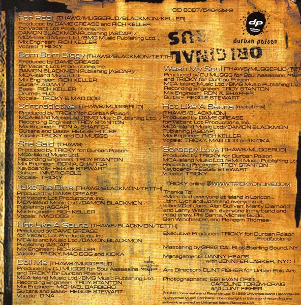Tricky With DJ Muggs And Dame Grease - Juxtapose | Island Records (CID 8087) - 4 Tricky With DJ Muggs And Dame Grease - Juxtapose | Island Records (CID 8087) - 4
