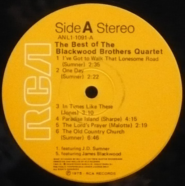 The Blackwood Brothers Quartet - The Best Of The Blackwood Brothers Quartet | RCA (ANL1-1091) - 3 The Blackwood Brothers Quartet - The Best Of The Blackwood Brothers Quartet | RCA (ANL1-1091) - 3