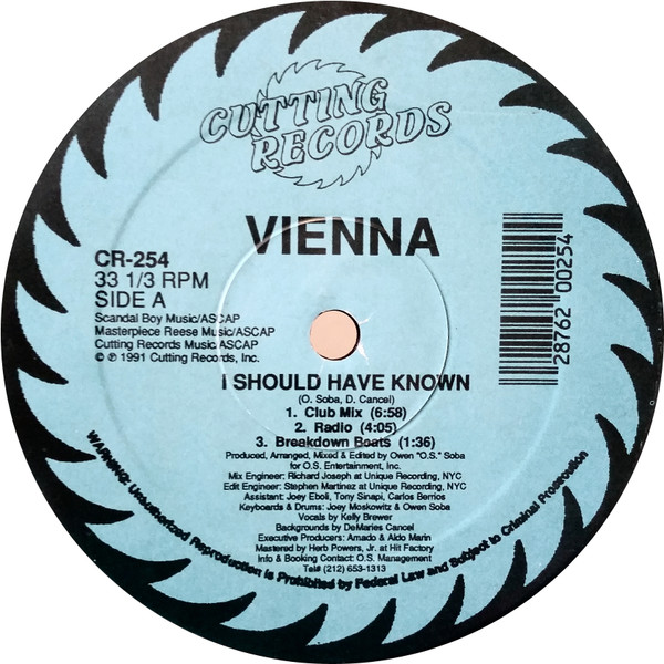 Vienna - I Should Have Known | Cutting Records (CR-254) - 3