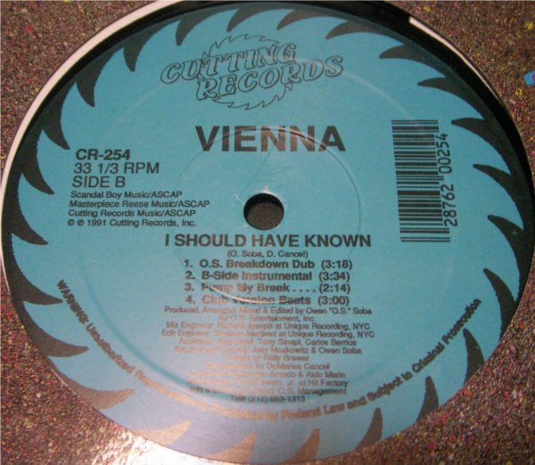 Vienna - I Should Have Known | Cutting Records (CR-254) - 4
