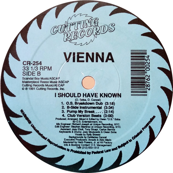 Vienna - I Should Have Known | Cutting Records (CR-254) - 2