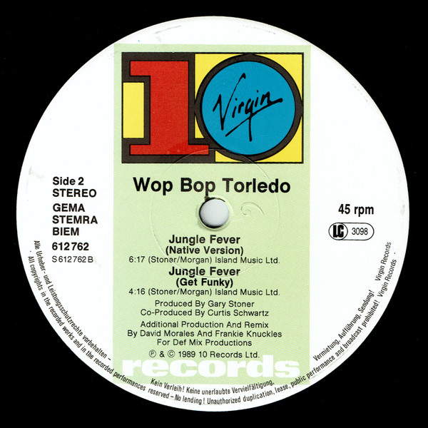 Wop Bop Torledo - Jungle Fever | 10 Records (612 762) - 4