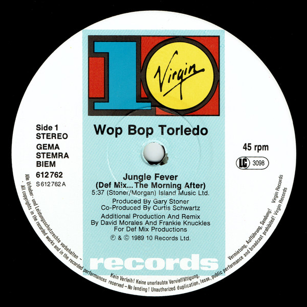 Wop Bop Torledo - Jungle Fever | 10 Records (612 762) - 3