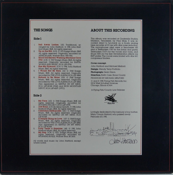 John Hartford - Catalogue | Flying Fish (259) - 2