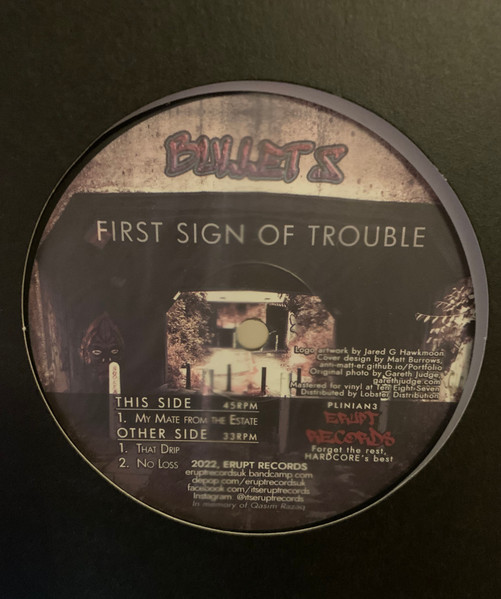 Bullet S - First Sign of Trouble | Erupt Records (PLINIAN3)