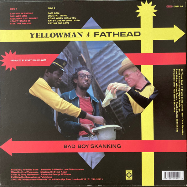 Yellowman & Fathead - Bad Boy Skanking | Greensleeves Records (GREL 44) - 2 Yellowman & Fathead - Bad Boy Skanking | Greensleeves Records (GREL 44) - 2