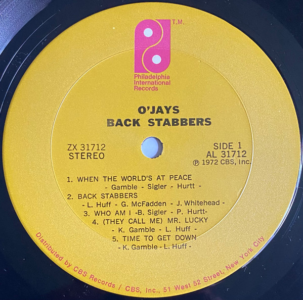 The O'Jays - Back Stabbers | Philadelphia International Records (ZX 31712) - 3 The O'Jays - Back Stabbers | Philadelphia International Records (ZX 31712) - 3