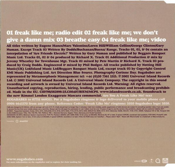 Sugababes - Freak Like Me | Island Records (CID798) - 3 Sugababes - Freak Like Me | Island Records (CID798) - 3