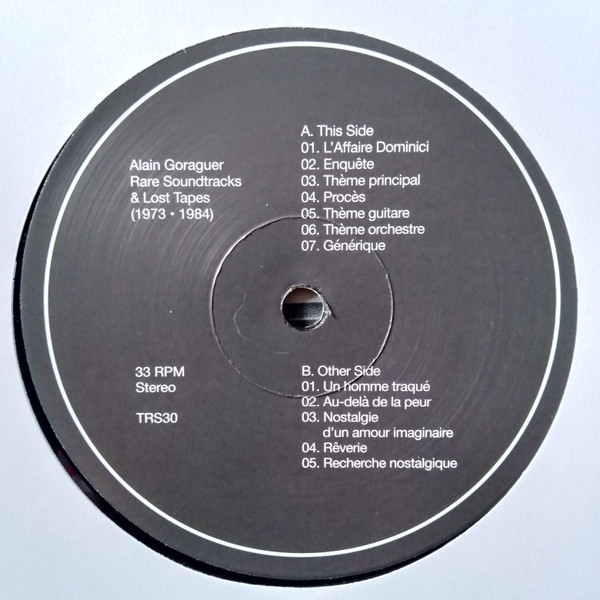 Alain Goraguer - Rare Soundtracks & Lost Tapes (1973 - 1984) | Transversales Disques (TRS30) - 3 Alain Goraguer - Rare Soundtracks & Lost Tapes (1973 - 1984) | Transversales Disques (TRS30) - 3