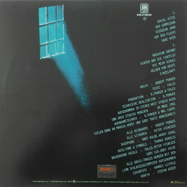 Falco - Einzelhaft | A&M Records (AMLH 68550) - 2