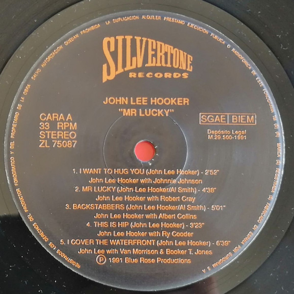 John Lee Hooker - Mr. Lucky | Silvertone Records (ZL 75087 (5F)) - 3