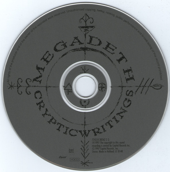 Megadeth - Cryptic Writings | Capitol Records (7243 8 38262 2 3) - 3